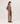 Oversize'owy kaszmirowy sweter z dekoltem w kształcie litery V - Camel Brown