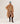 Kaszmirowy sweter z okrągłym dekoltem - Camel Brown