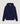 Dwuwarstwowy sweter z kaszmiru z kapturem - Granatowy