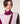 Pull col roulé color block en laine mérinos - Rose Pale