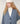 Oversize'owy kardigan z grubej dzianiny - niebieski