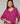 Pull col V oversize en laine - Fuchsia