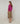 Pull col V oversize en laine - Fuchsia