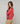 Pull col rond tricolore en laine mérinos - Orange Corail