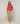 Pull col rond tricolore en laine mérinos - Orange Corail